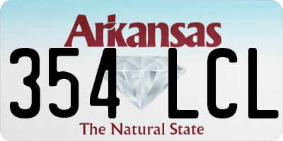 AR license plate 354LCL