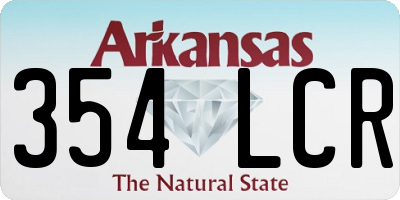 AR license plate 354LCR