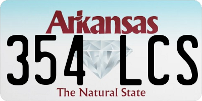 AR license plate 354LCS