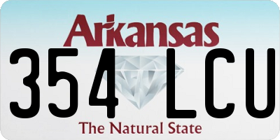 AR license plate 354LCU
