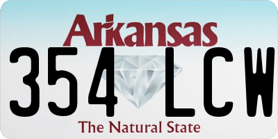 AR license plate 354LCW