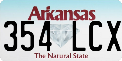 AR license plate 354LCX