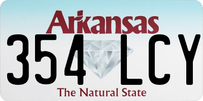 AR license plate 354LCY