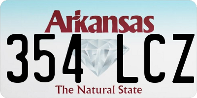 AR license plate 354LCZ