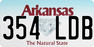 AR license plate 354LDB