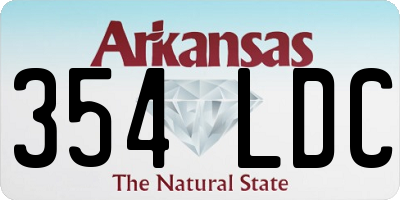 AR license plate 354LDC