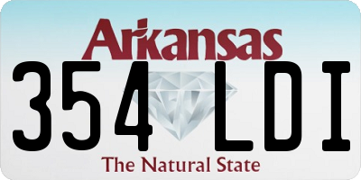 AR license plate 354LDI