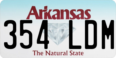 AR license plate 354LDM