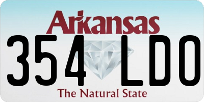 AR license plate 354LDO