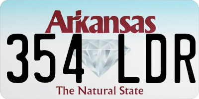 AR license plate 354LDR