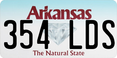 AR license plate 354LDS