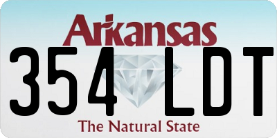 AR license plate 354LDT