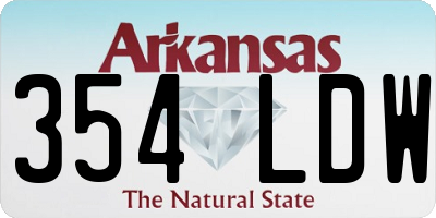 AR license plate 354LDW