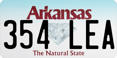 AR license plate 354LEA