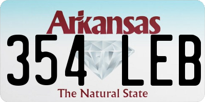 AR license plate 354LEB