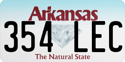 AR license plate 354LEC