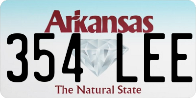 AR license plate 354LEE