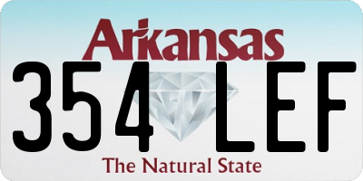 AR license plate 354LEF
