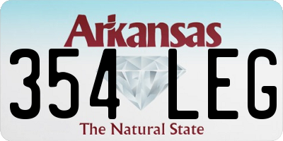 AR license plate 354LEG