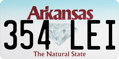 AR license plate 354LEI