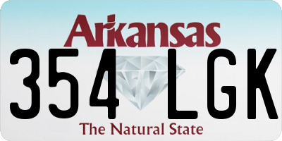 AR license plate 354LGK