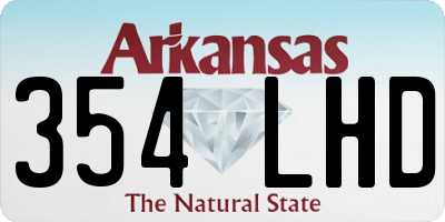 AR license plate 354LHD