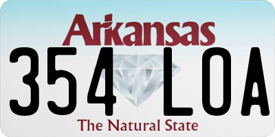 AR license plate 354LOA