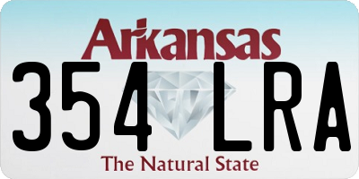 AR license plate 354LRA