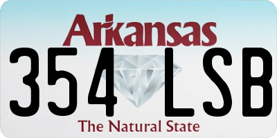 AR license plate 354LSB