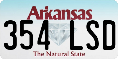 AR license plate 354LSD