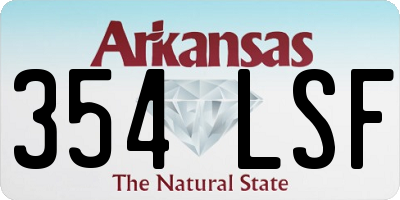 AR license plate 354LSF