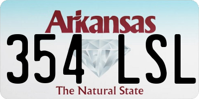 AR license plate 354LSL