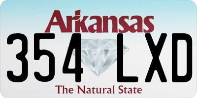 AR license plate 354LXD