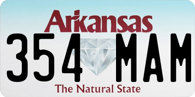 AR license plate 354MAM