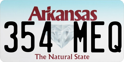 AR license plate 354MEQ