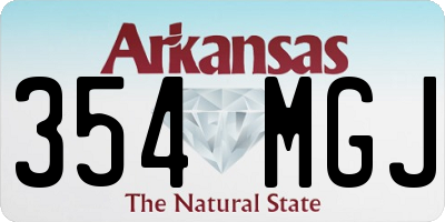 AR license plate 354MGJ