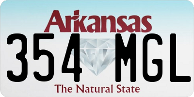 AR license plate 354MGL