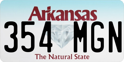 AR license plate 354MGN