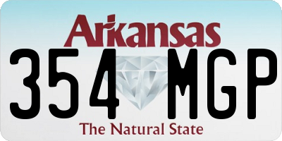 AR license plate 354MGP