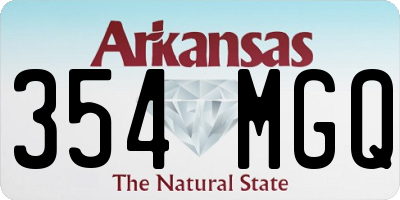 AR license plate 354MGQ