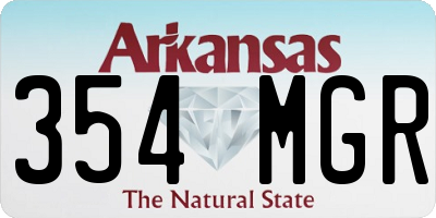 AR license plate 354MGR