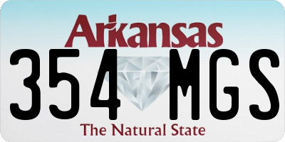 AR license plate 354MGS
