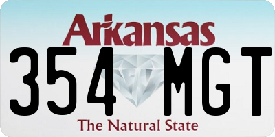 AR license plate 354MGT