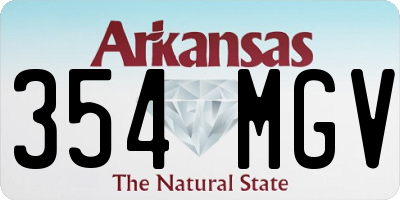 AR license plate 354MGV