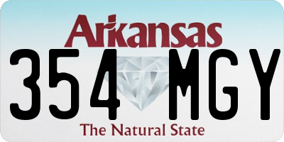 AR license plate 354MGY