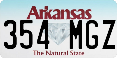 AR license plate 354MGZ