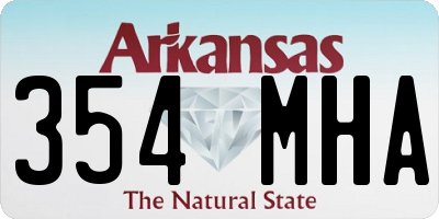 AR license plate 354MHA