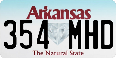 AR license plate 354MHD