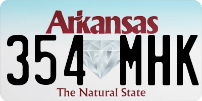 AR license plate 354MHK