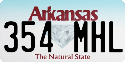 AR license plate 354MHL